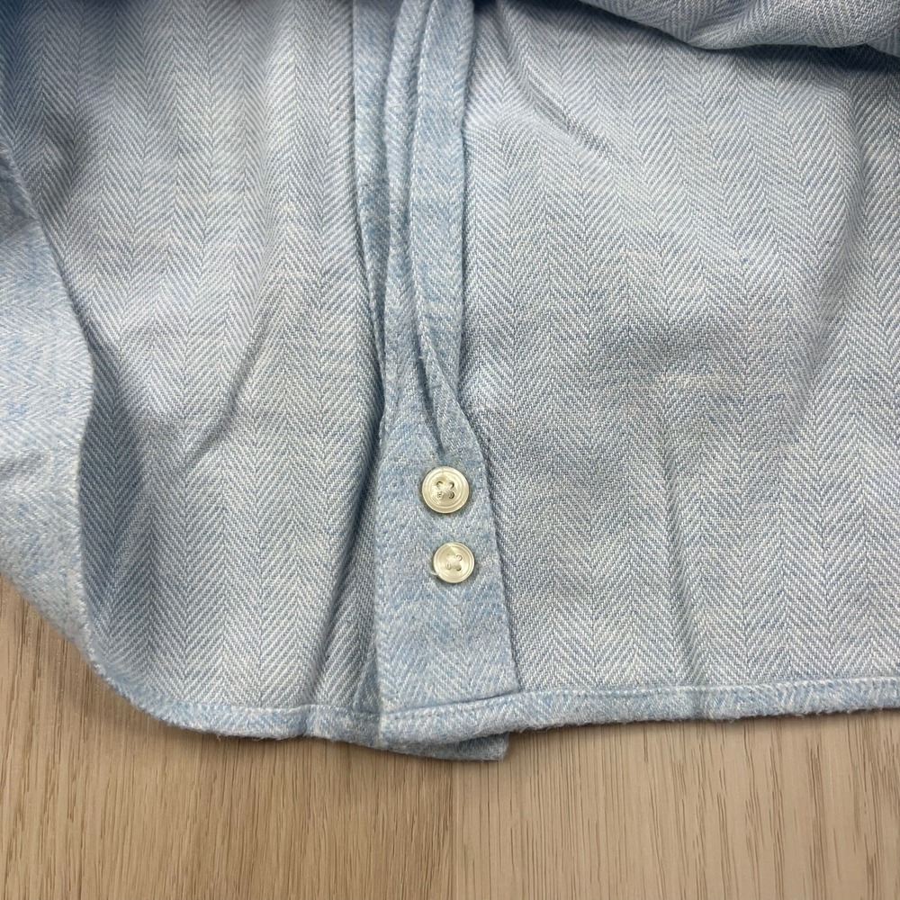 Suit Supply Egyptian Cotton Button Up Shirt Mens Size 39 15 1/2 Blue Heathered - Picture 13 of 15